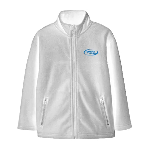 Onyx Unisex - Fleece Zip Up Άσπρο με Γαλάζιο