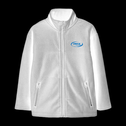 Onyx Unisex - Fleece Zip Up Άσπρο με Γαλάζιο